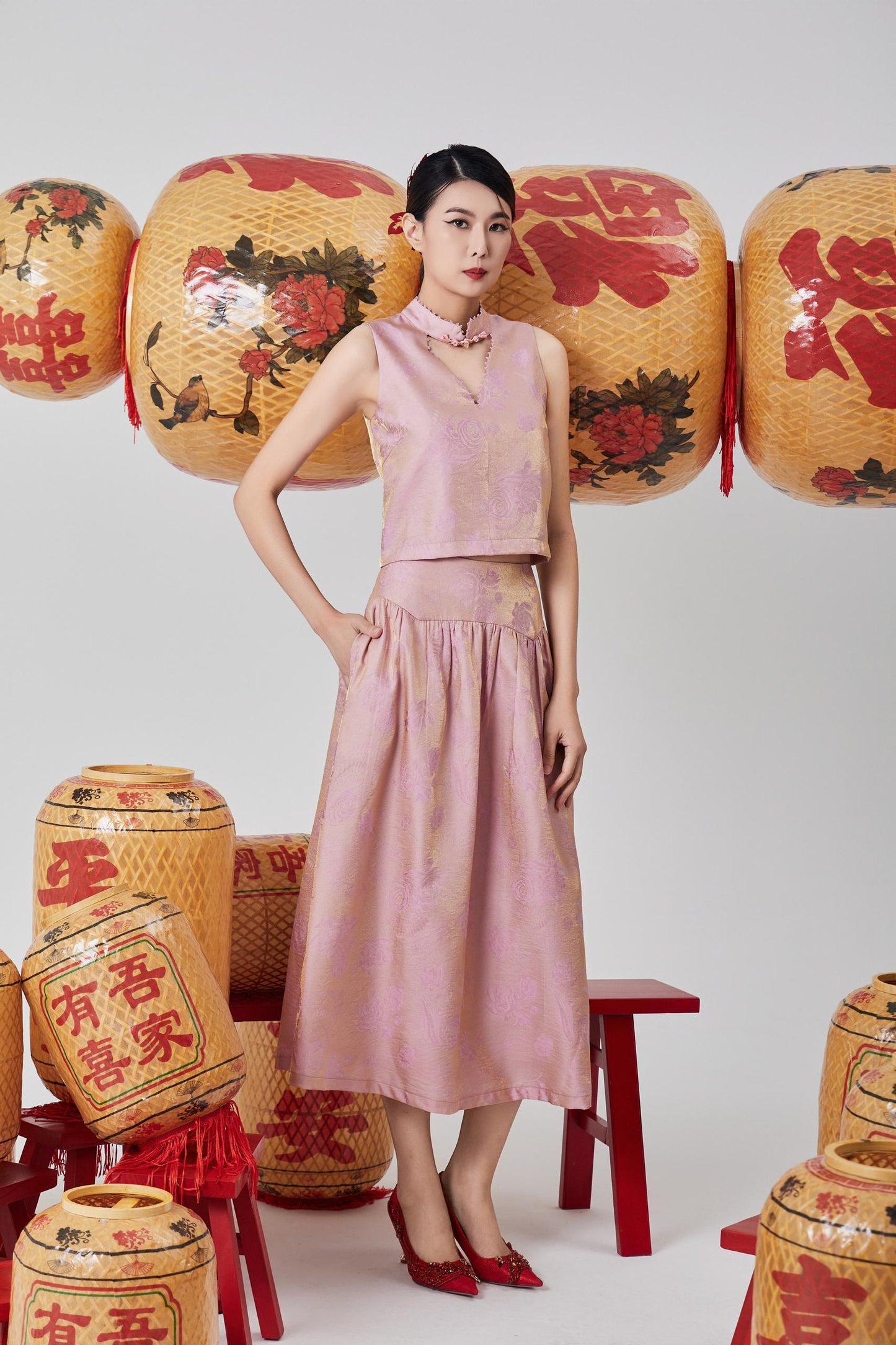 Huan Orient A-line Skirt