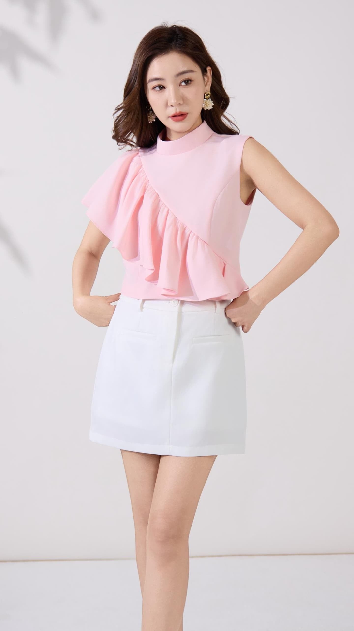 Ziri Asymmetrical Ruffle Top