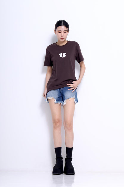Puppy Embroidered Oversized Tee