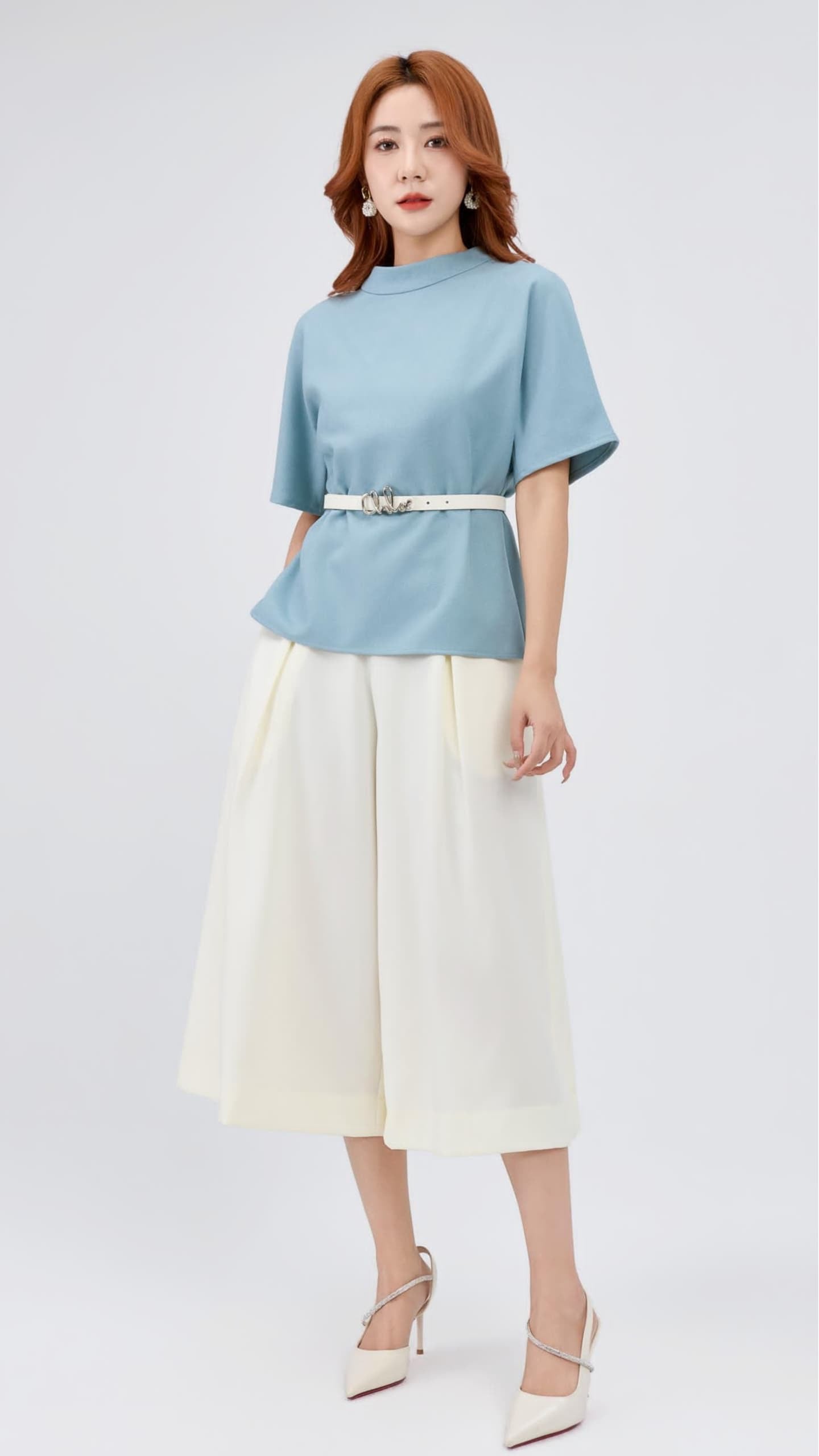 Ziri Loose Mock Neck Top