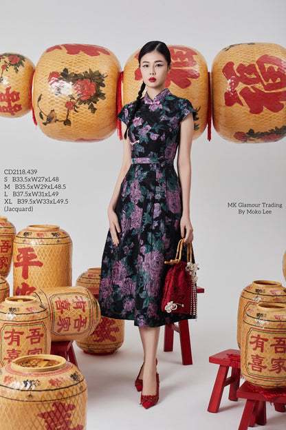 Hong Orient Crystal Qipao Dress