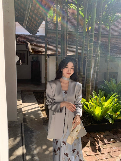 Zena Oversized Linen Blazer