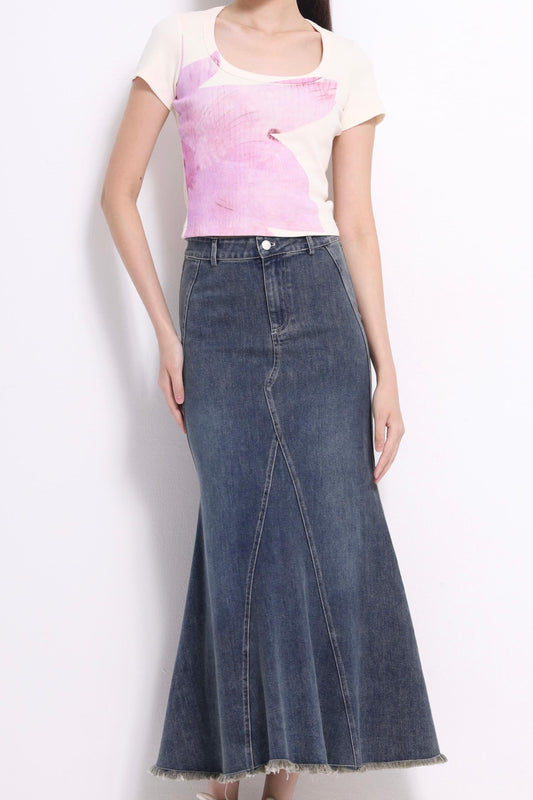 Azalea High Waisted Denim Mermaid Skirt