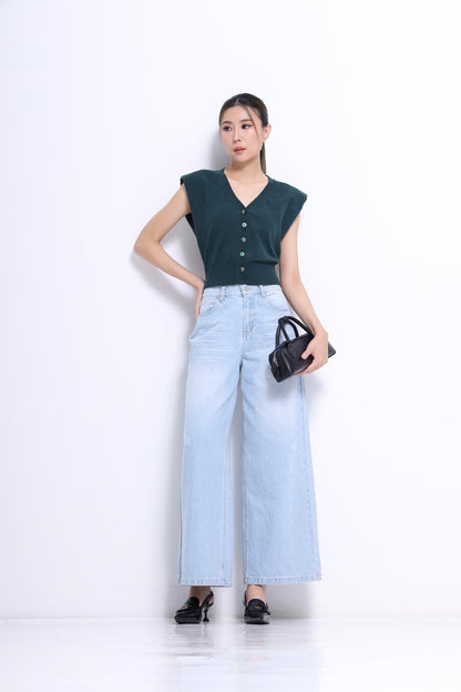 Josie V-Neck Cap Sleeve Knit