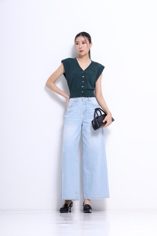 Josie V-Neck Cap Sleeve Knit