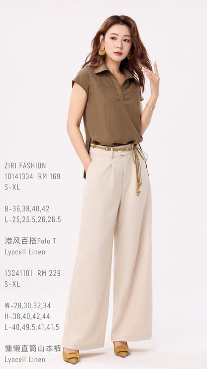 Ziri Linen Wide Legged Pants