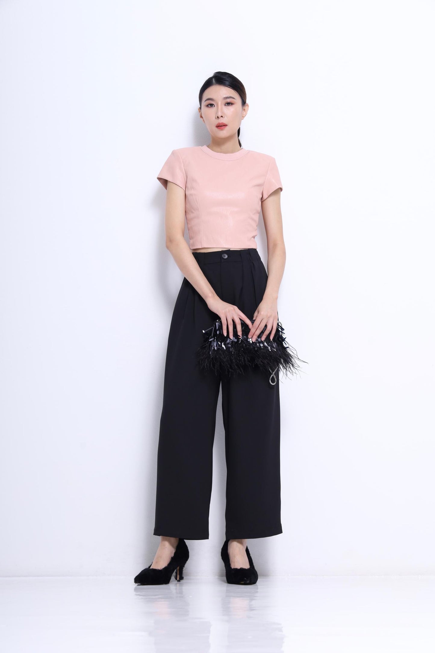 Olivia Faux Leather Top