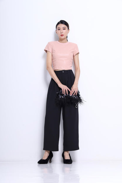 Olivia Faux Leather Top