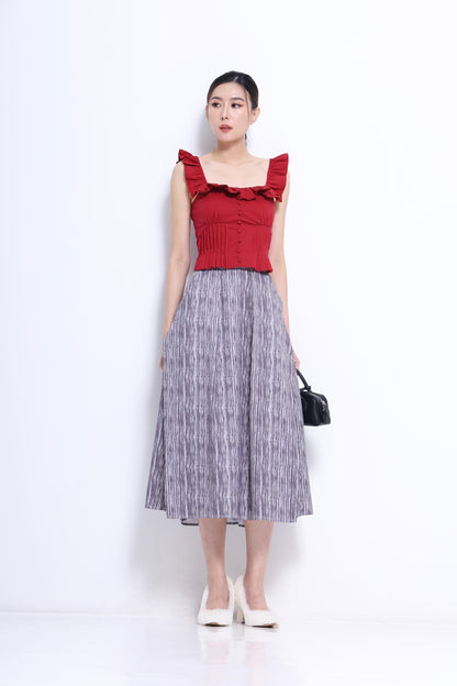 Kylie Ruffle Square Neck Top