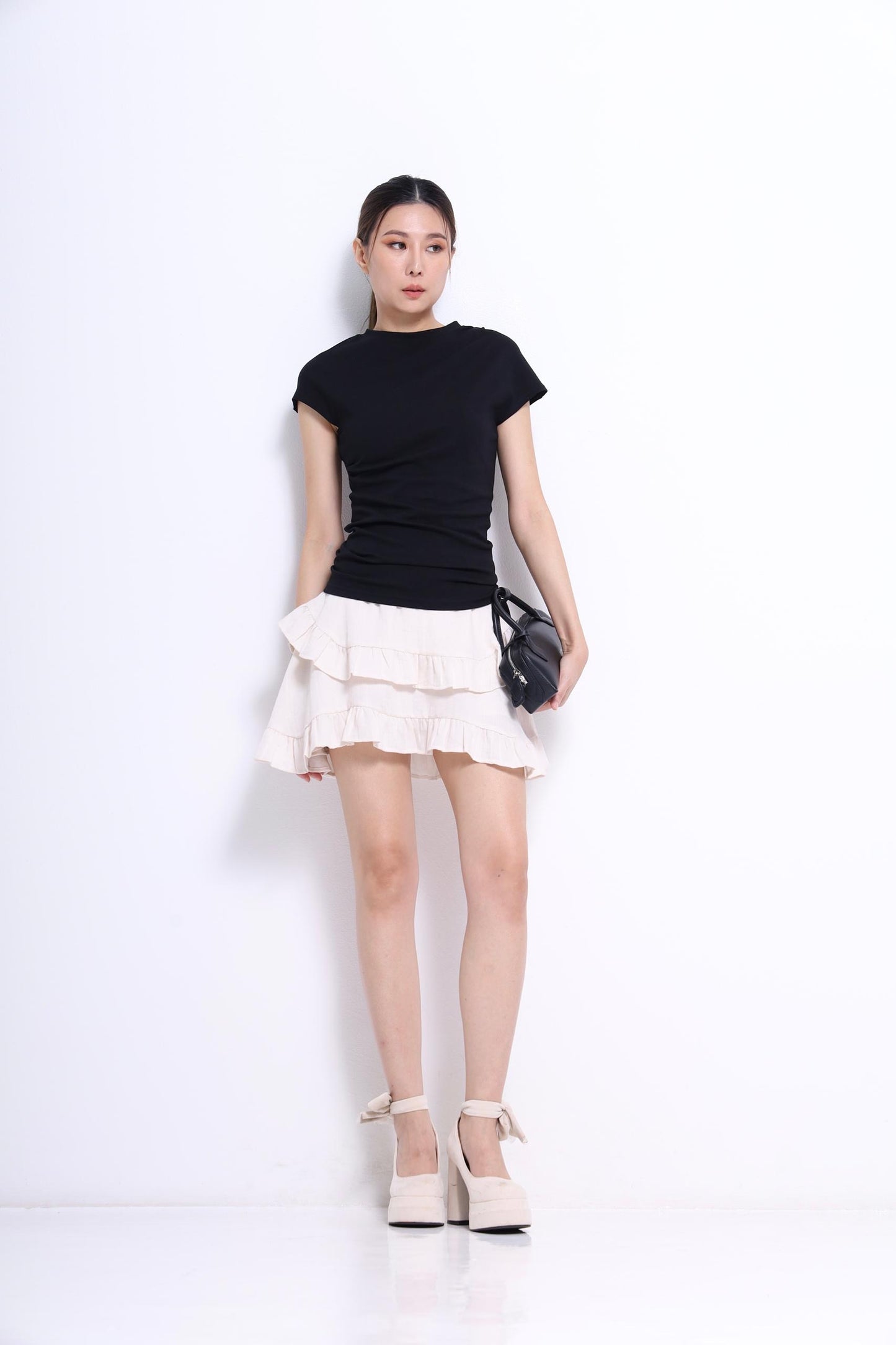Janice Asymmetrical Knit Tee