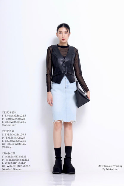 Olivia Faux Leather Vest