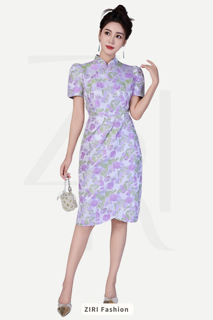 Ziri Jacquard Qipao Dress