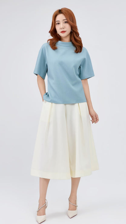 Ziri Loose Mock Neck Top