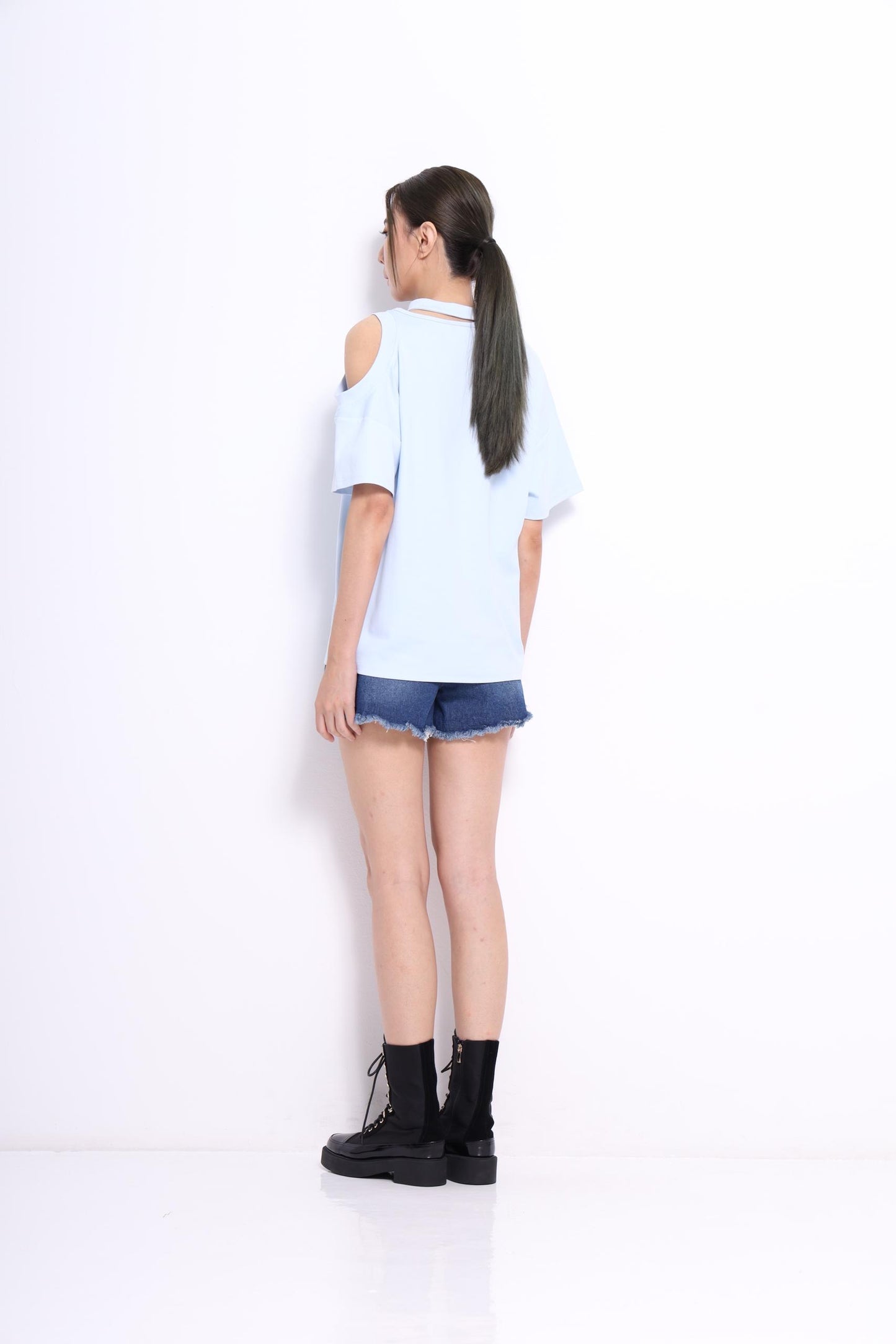 Mia Cutout Oversized Tee