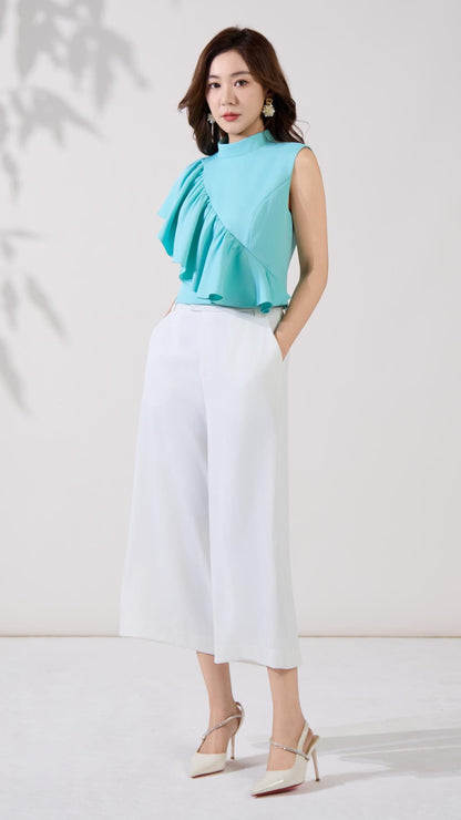 Ziri Asymmetrical Ruffle Top