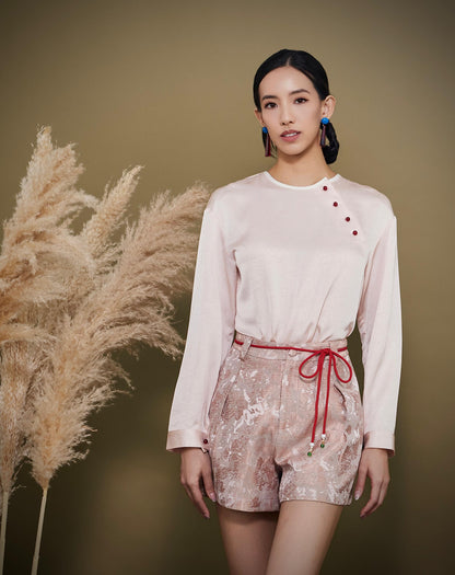 Qian Orient Satin Top