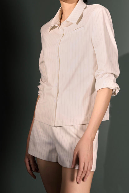 Lena Pinstripe Loose Shirt
