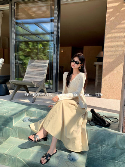 Sonia Belted A-line Skirt