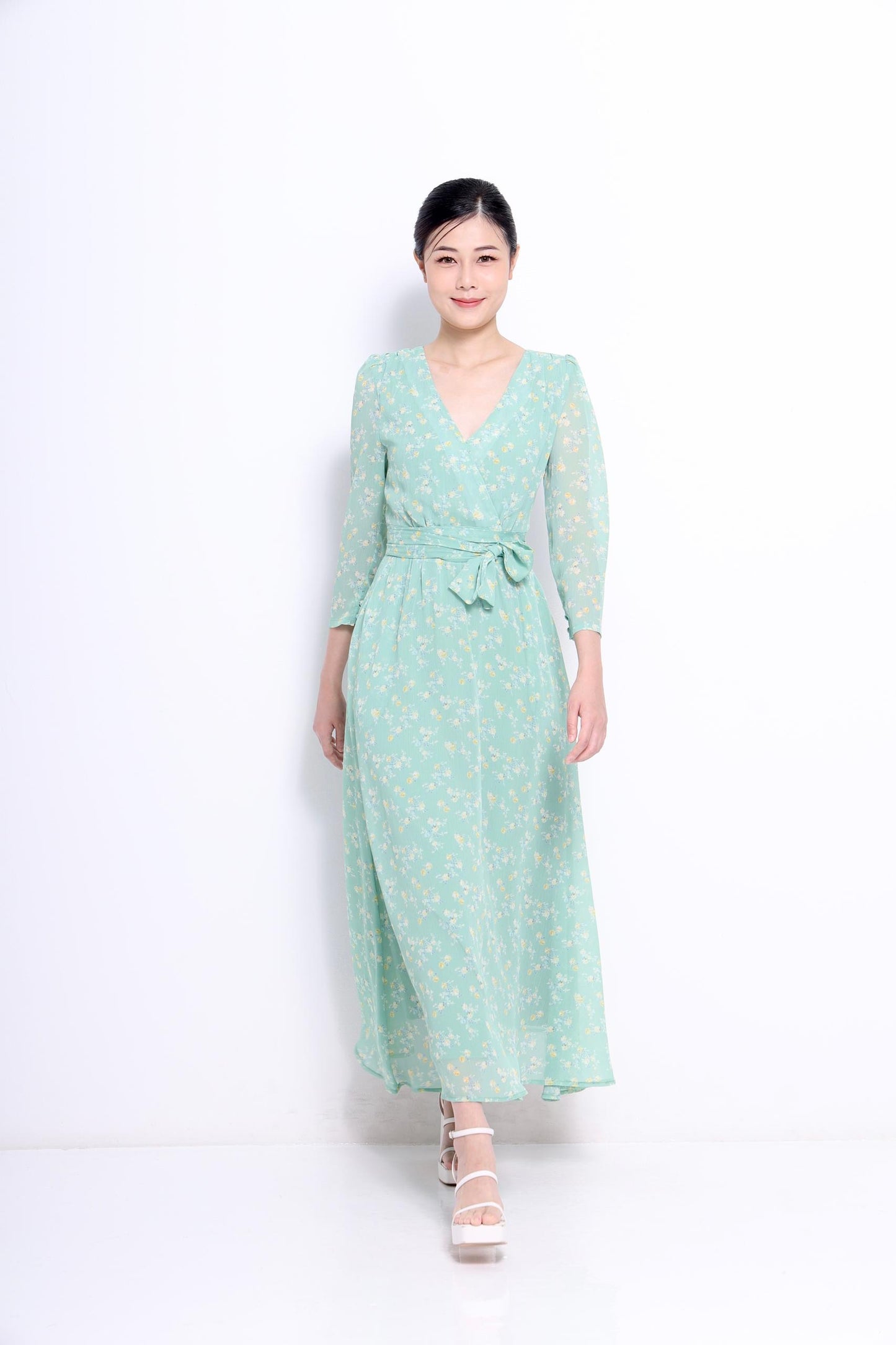 Lilian Chiffon Floral Dress