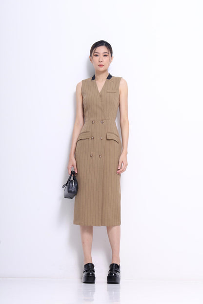 Miranda V-Neck Midi Dress