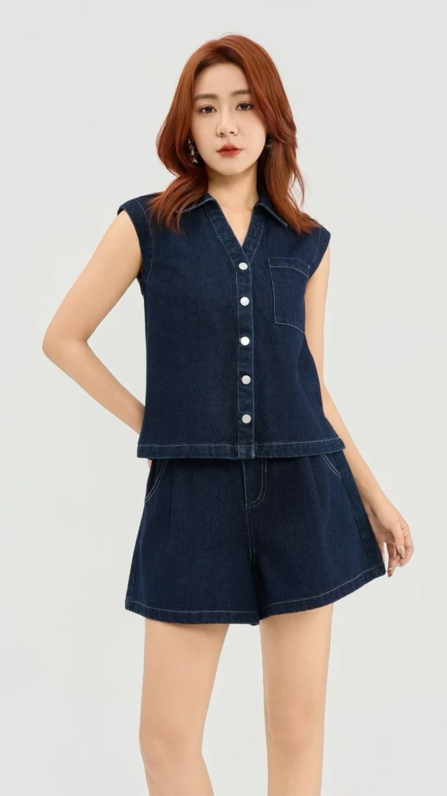 Ziri Denim Vest Setwear