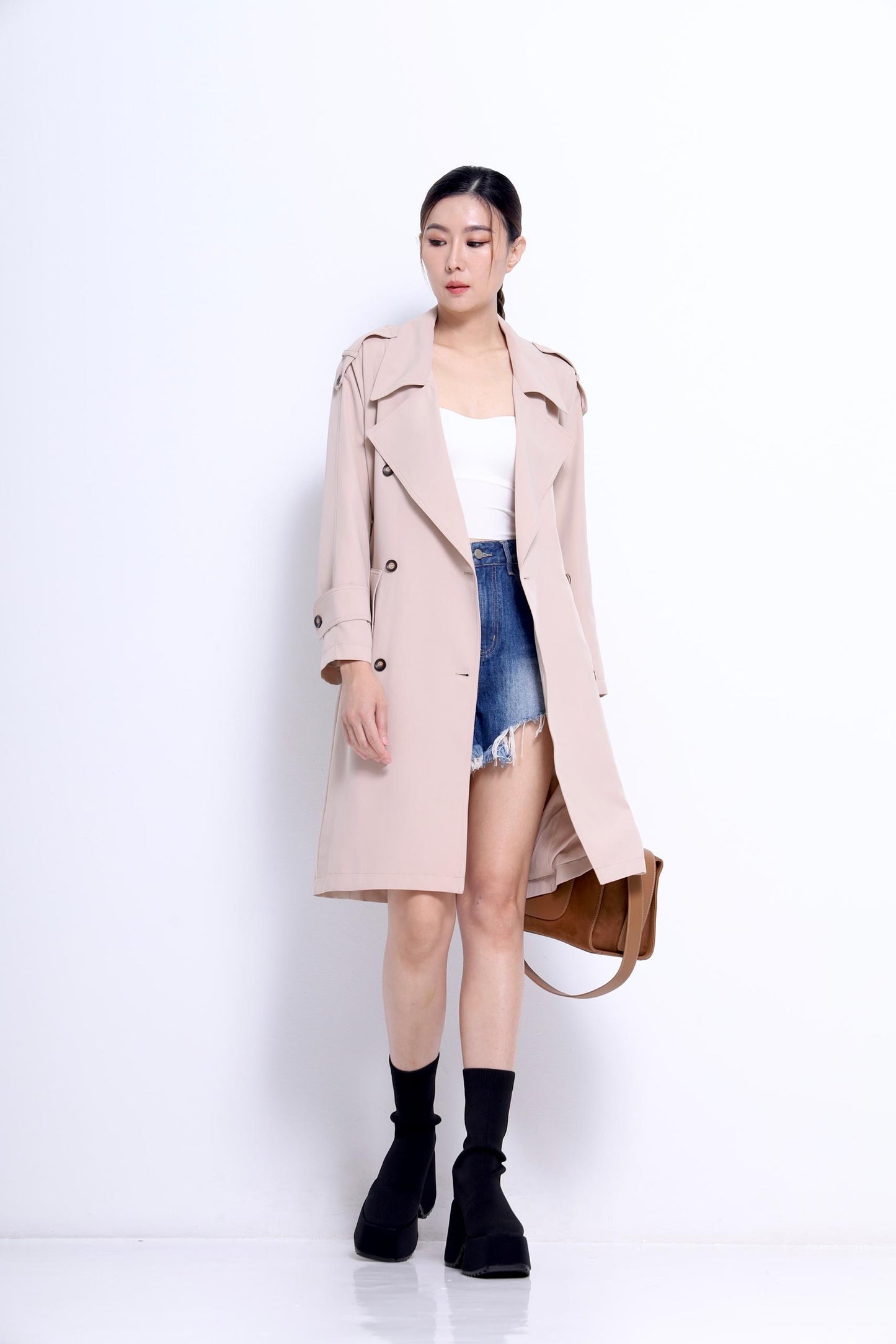 Naomi Light Midi Trench Jacket