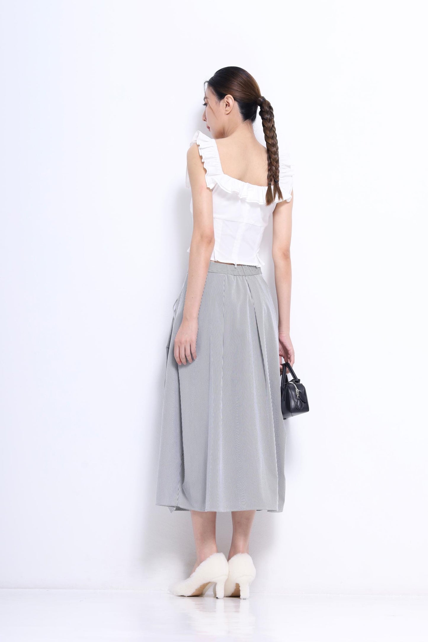 Kylie Ruffle Square Neck Top