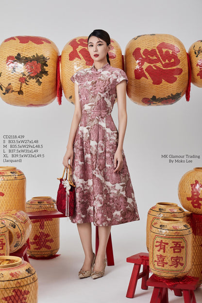 Hong Orient Crystal Qipao Dress