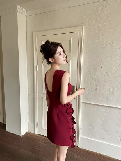 Mandy Petals Open Back Dress