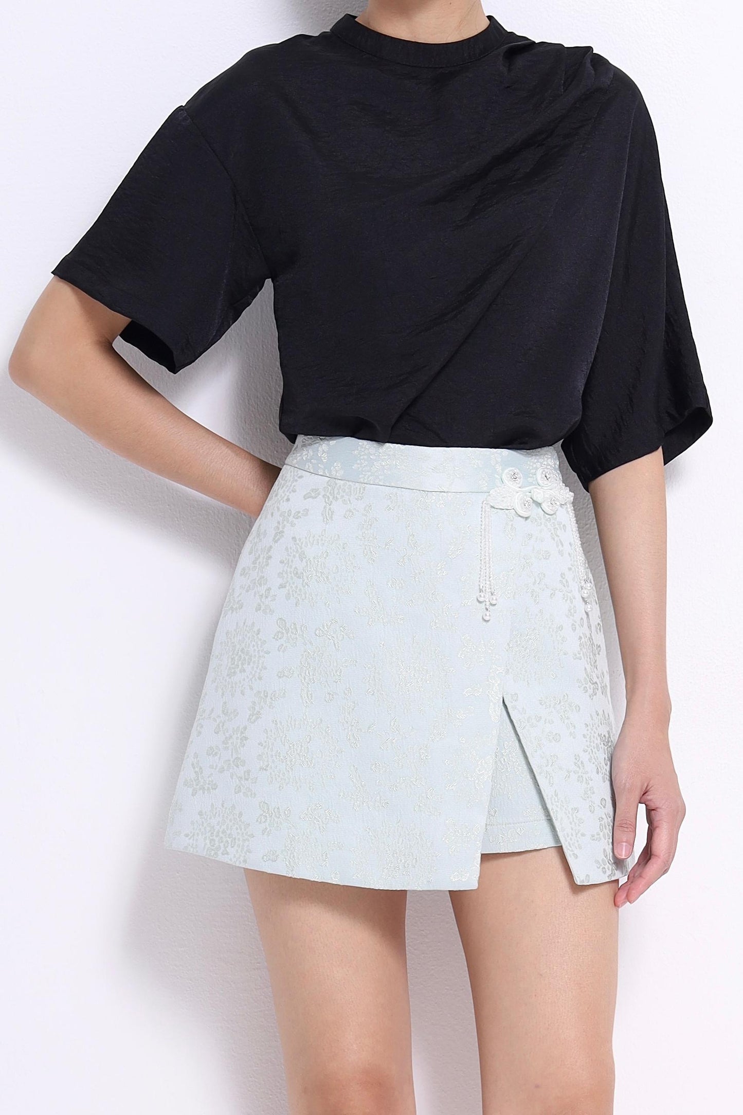Nadya Asymmetrical Satin Top