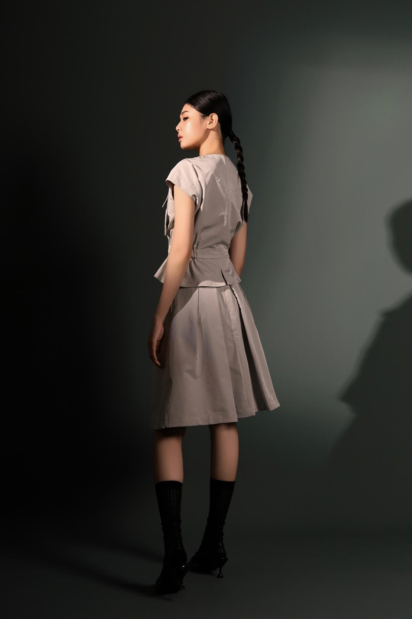 Jinna Pleated Aline Skirt