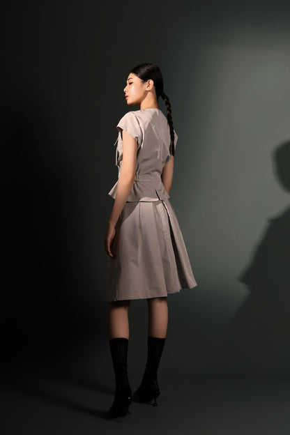 Jinna Pleated Aline Skirt