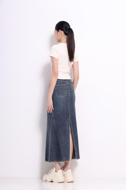 Azalea High Waisted Denim Mermaid Skirt