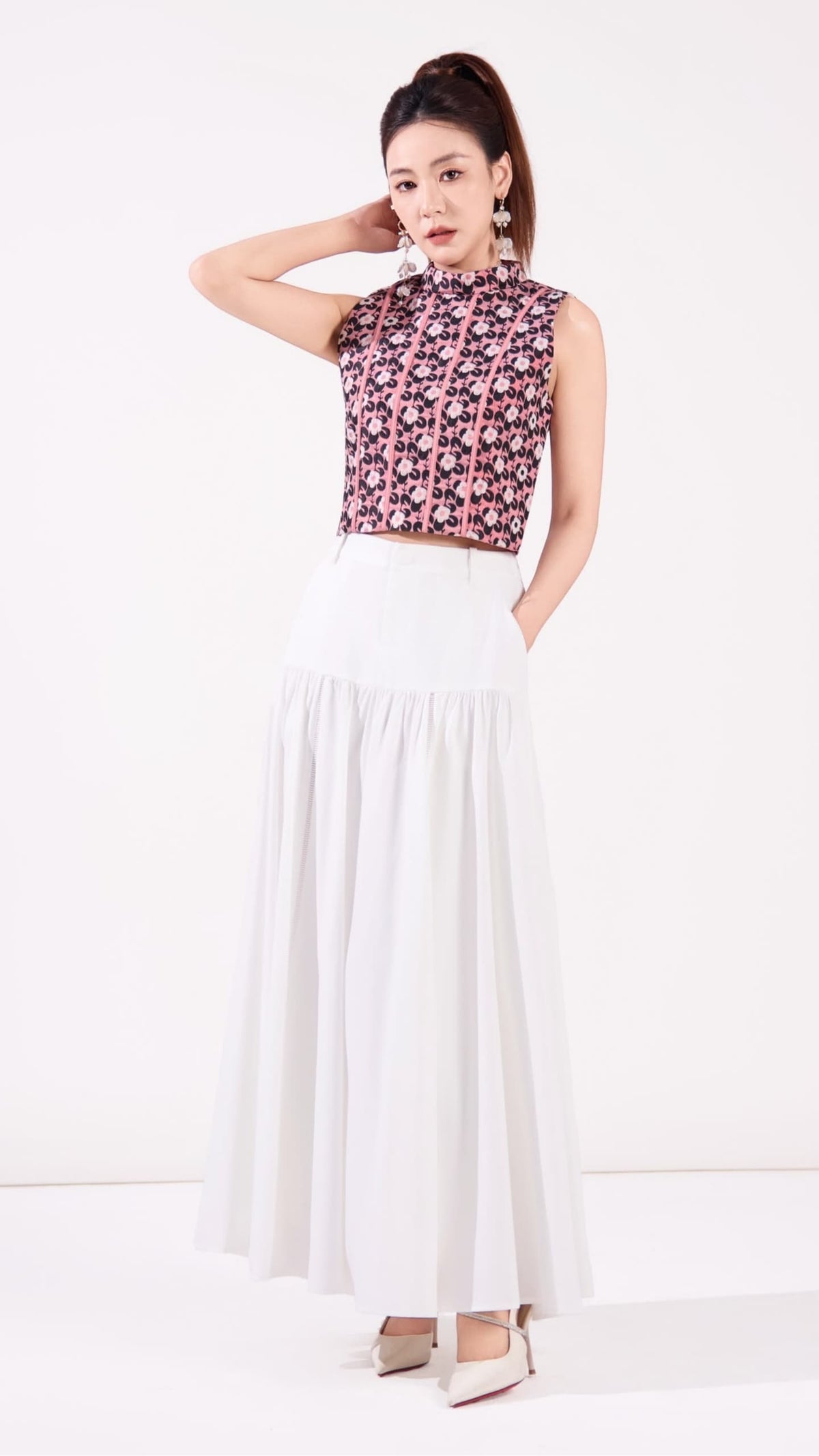 Hua Oriental Jacquard Top
