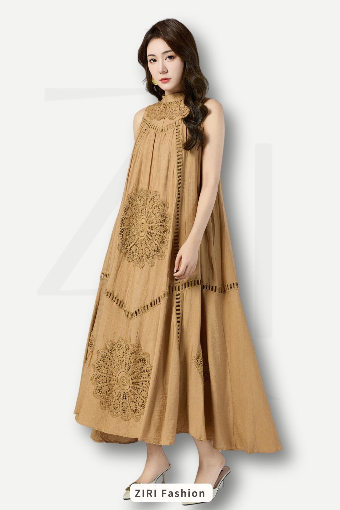 Ziri Broderie Tencel Dress