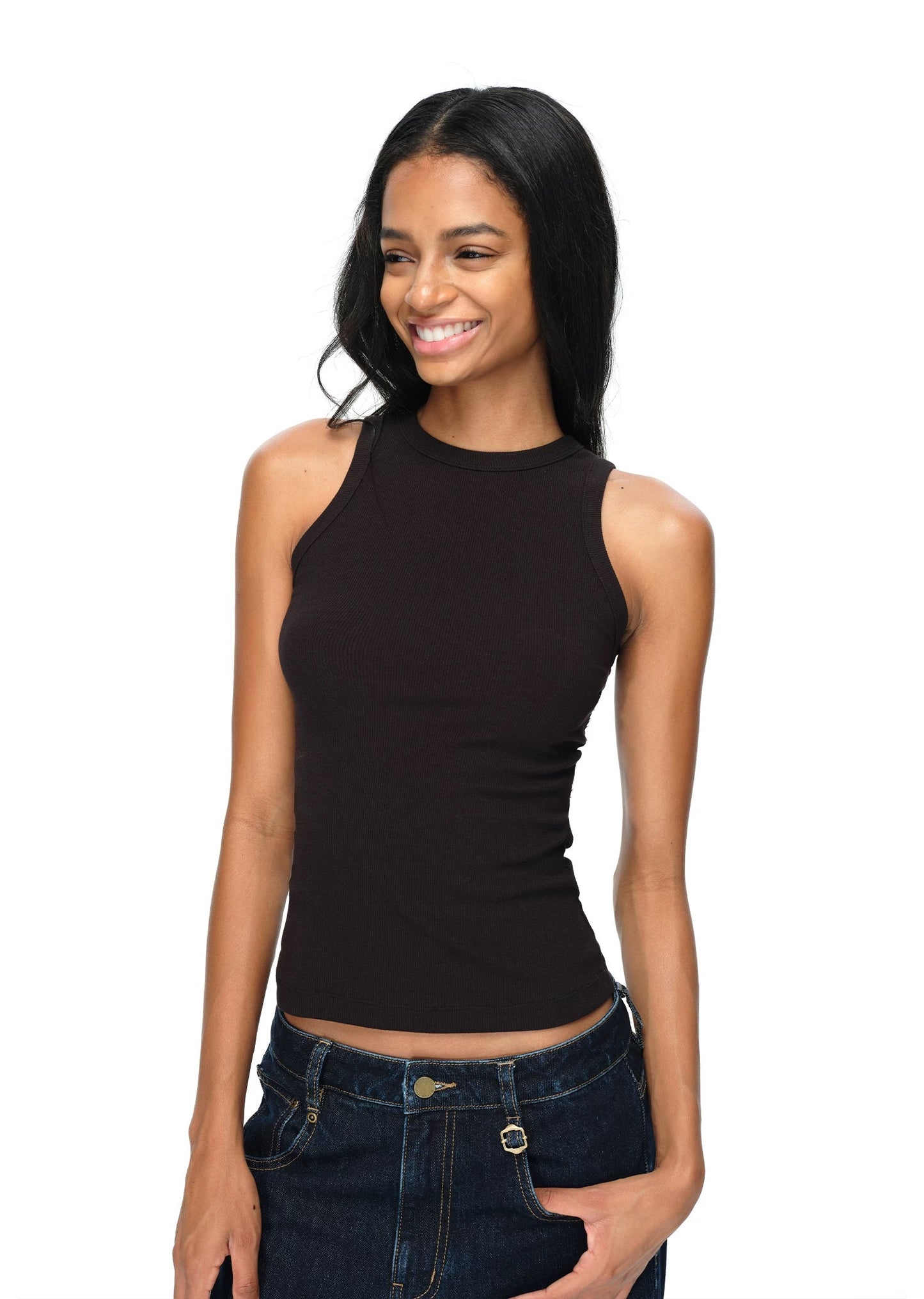 Rae Open Back Lace Tank Top (Padded)