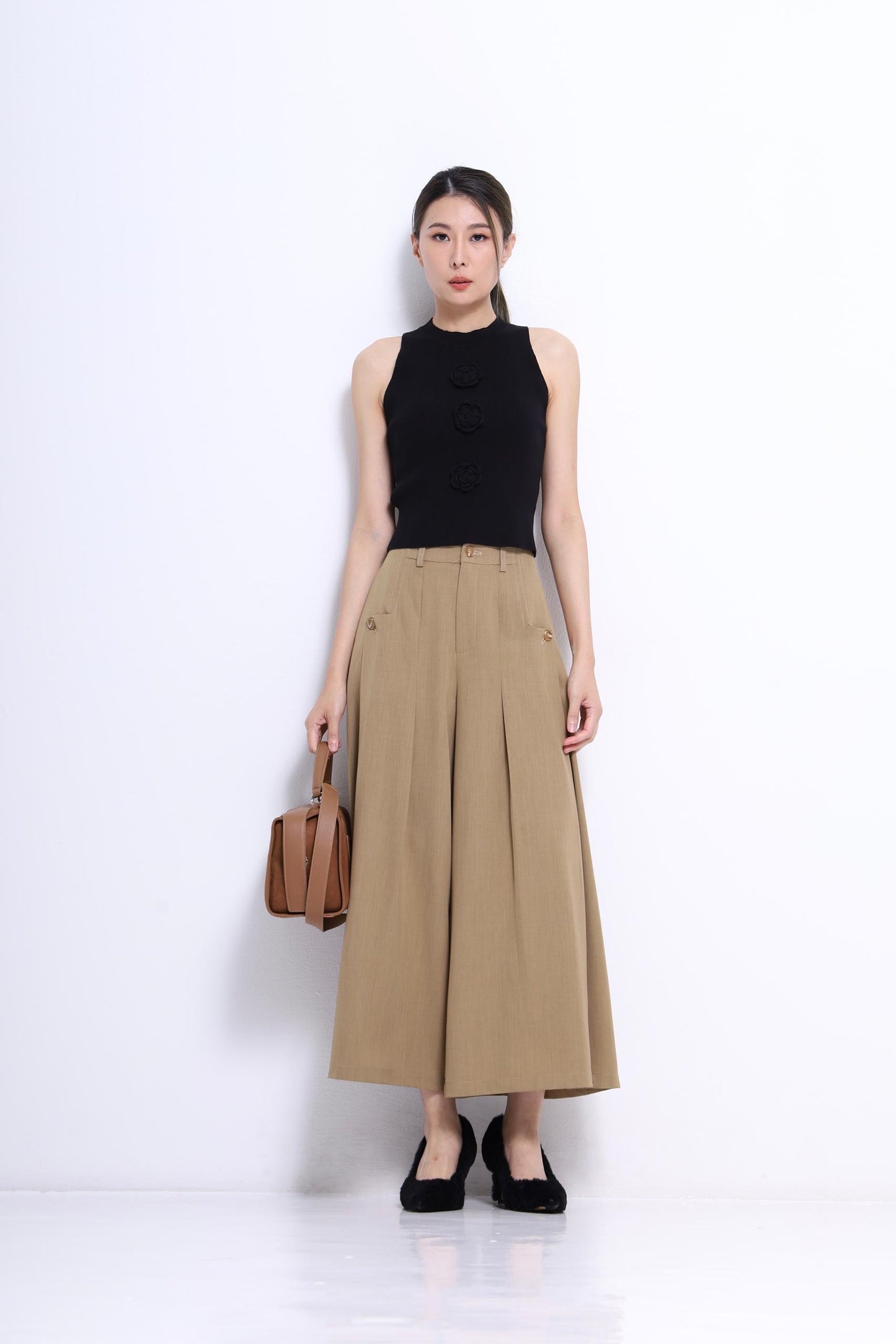 Camille Rose Ribbed Knit Top