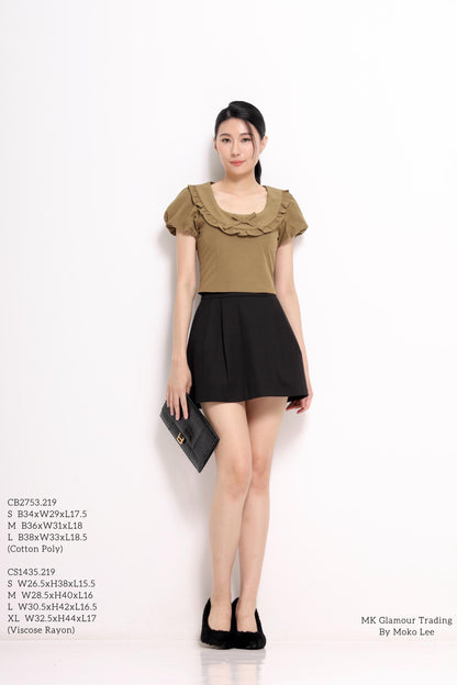 Lily Boat Neck Bow Tie Top