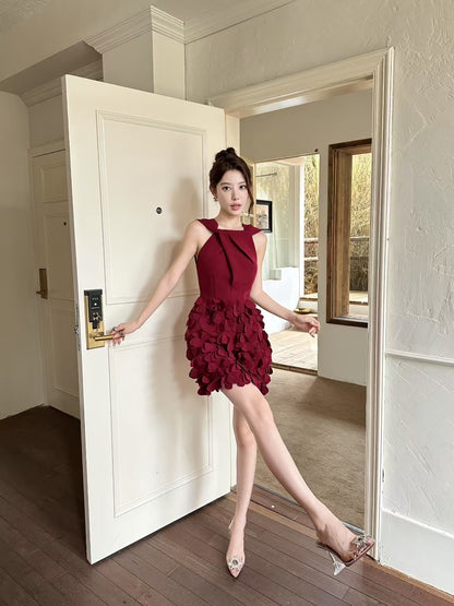 Mandy Petals Open Back Dress