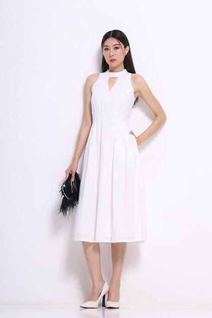 Aiko Cutout Embroidered Dress