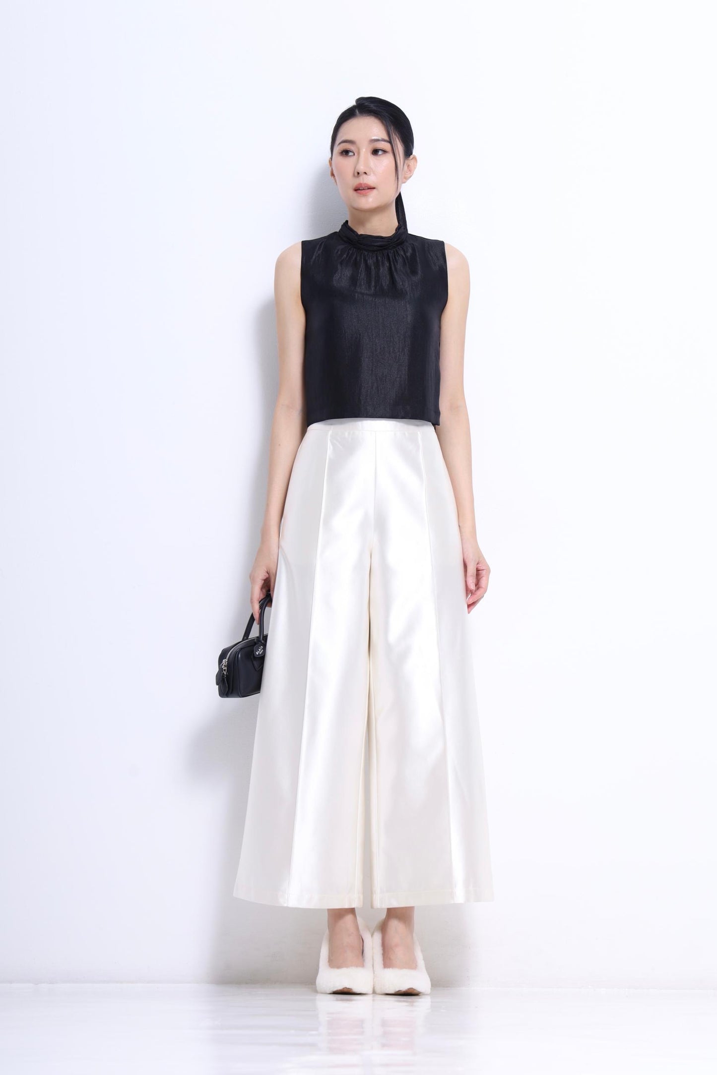 Veron Round Neck Satin Top