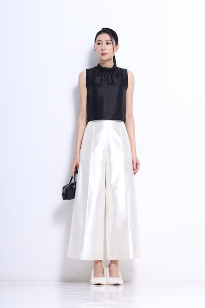Veron Round Neck Satin Top