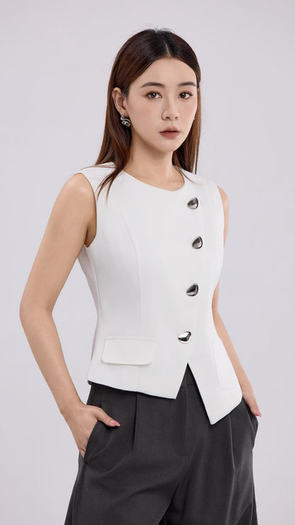 Autelia Button Down Tailored Vest
