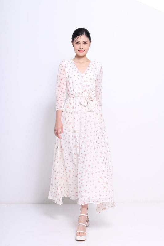 Lilian Chiffon Floral Dress