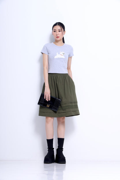 Ollie A-line Midi Skirt