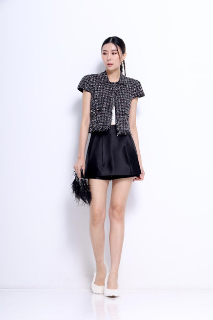 Venetia A-line Satin Skorts