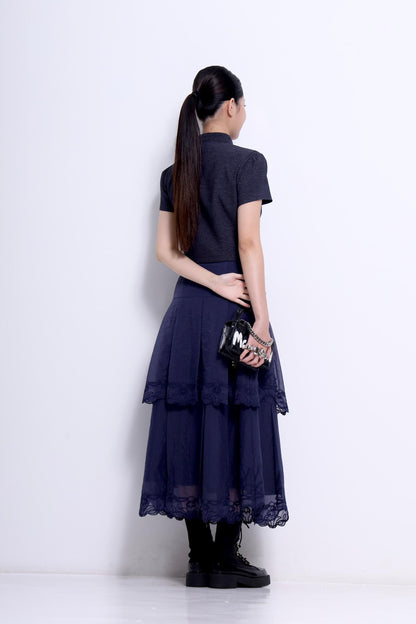 Natasha Mandarin Colar Cropped Jacket