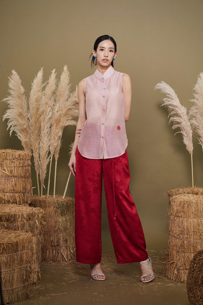 Zhi Orient Tencel Mandarin Shirt