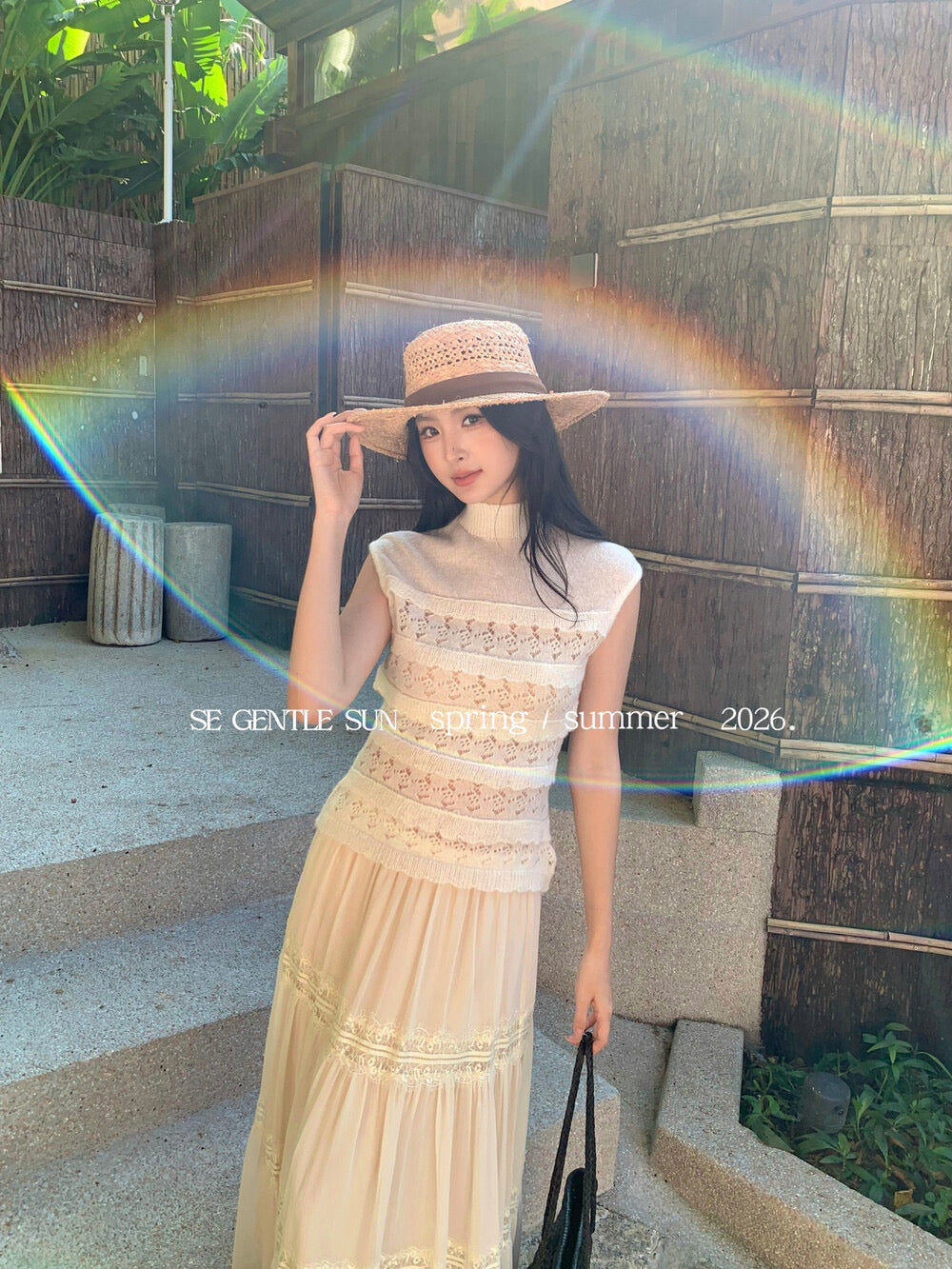 Luna Hollow Lace Knit Top