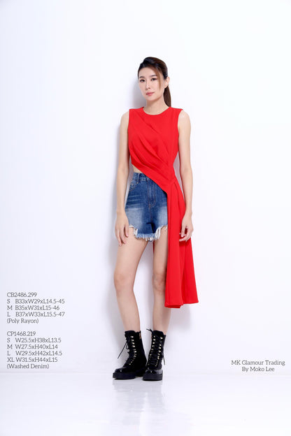 Zia Asymmetrical Low Hem Top